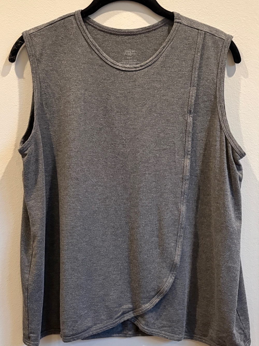 Maternity Simple Wishes Gray Tank Top